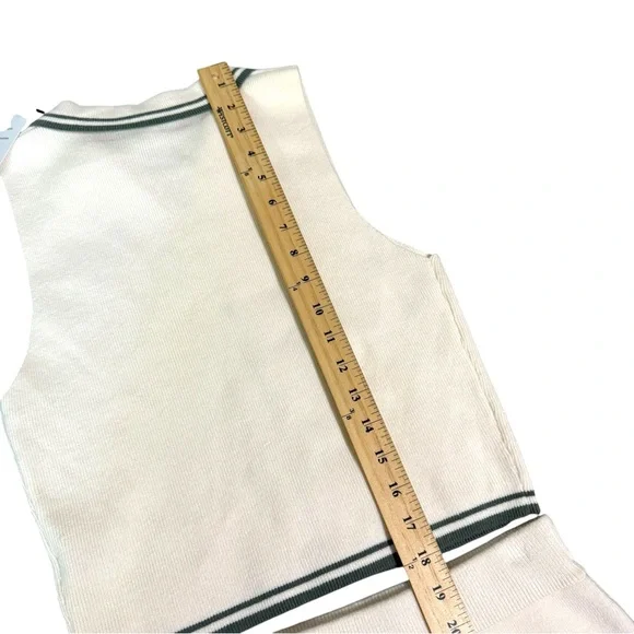 Pink Rose Cream Zip-Up Top and Bottom with Sage Accents - Picture 5 of 8